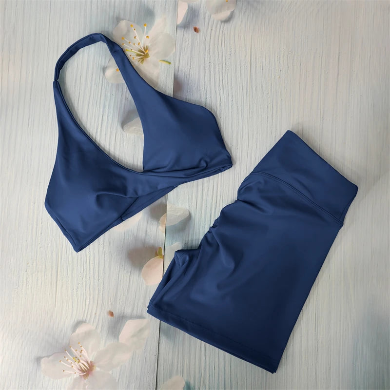 Butt Lifting Sports Set Shorts Gym Exercise Clothes Women'S Yoga Suit for Fitness Short and Underwear Training Workout Tracksuit